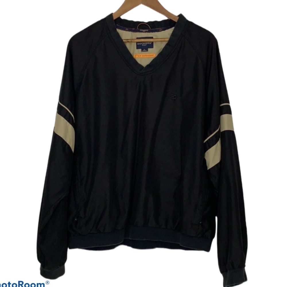 Dockers Golf Black Long Sleeve Pullover Sz L